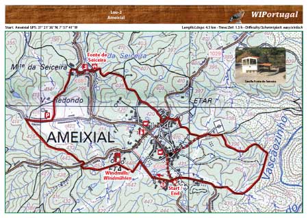 Wanderkarte Ameixial